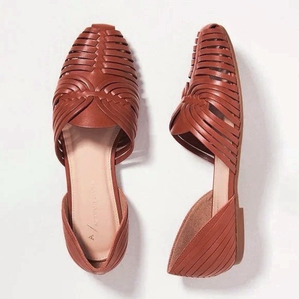 Anthropologie Brown Huarache Sandals